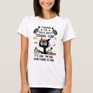 T-shirt Survécu 2022-2023 Année Scolaire Bonne Dernière Jo