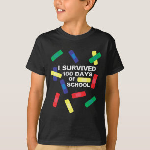 T-shirt Survécu À 100 Jours De Bandage Scolaire
