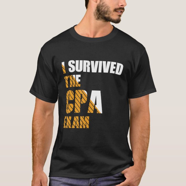 T-shirt Survécu à l'Examen CPA Comptable Certifié (Devant)