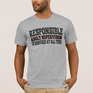 T-shirt Surveillance d'adulte responsable requise