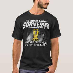 T-shirt Surveillant foncier à la retraite ou arpentage fo