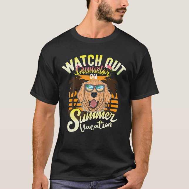 T-shirt Surveillez Le Conseiller Sur Les Chiens De Vacance (Devant)