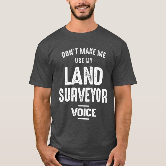 T-shirt Surveyeur foncier ou profession d'employé d'annive (Devant)