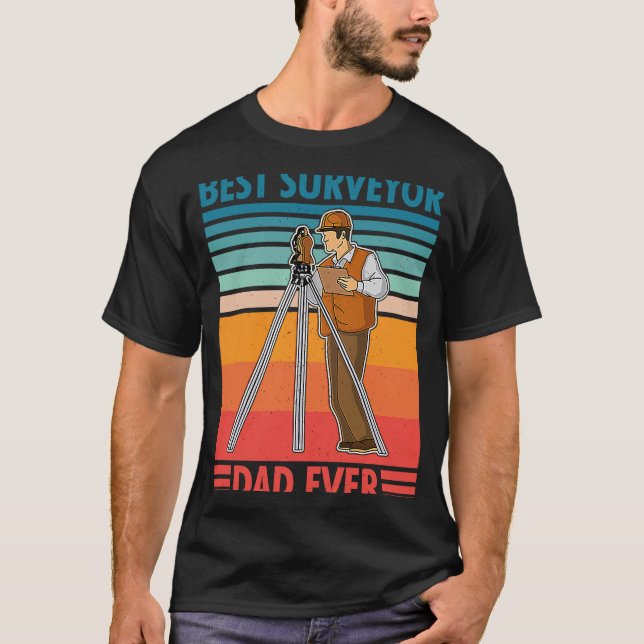 T-shirt Surveyor geodesy surveying engineer theodolite pro (Devant)