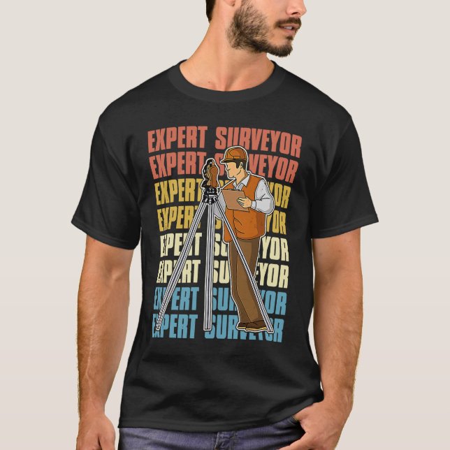 T-shirt Surveyor geodesy surveying engineer theodolite pro (Devant)