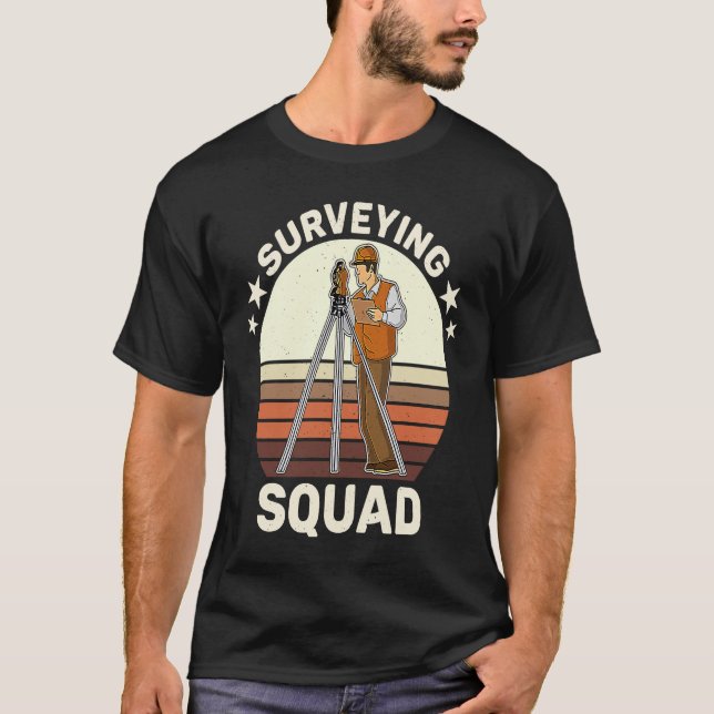 T-shirt Surveyor geodesy surveying engineer theodolite pro (Devant)
