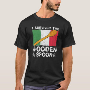 T-shirt Survié La Cuillère En Bois Drapeau Italien Papa Ad