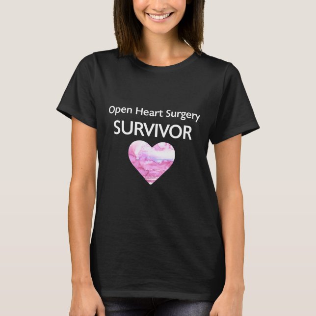 T-shirt Survie Open Heart Chirurgie Coeur Attaque cardiaqu (Devant)