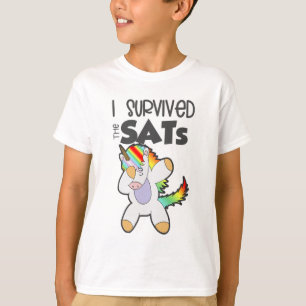 T-shirt Survie Sats Dabbing Unicorn Test Jour Examen Ed