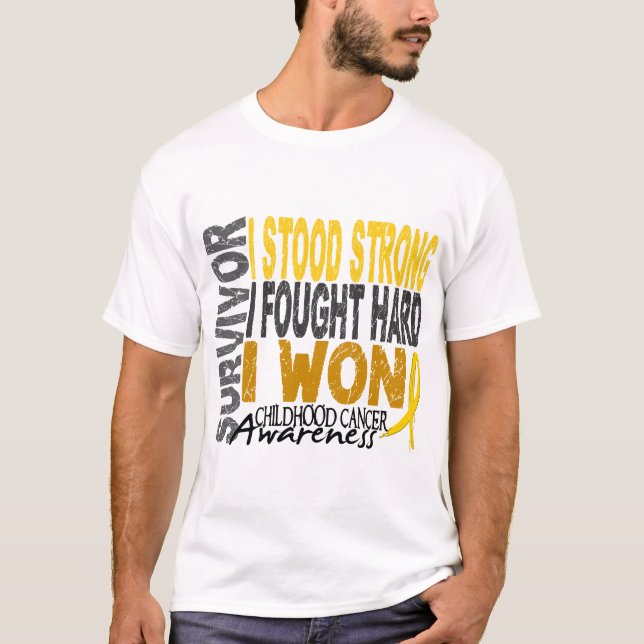 T-shirt Survivant 4 de Cancer d'enfance (Devant)