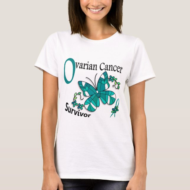 T-shirt Survivant 6 Cancer de l'ovaire (Devant)
