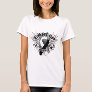 T-shirt Survivant carcinoïde de Cancer de ruban à ailes