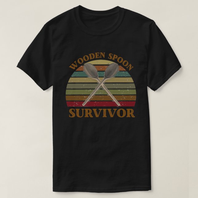 T-shirt survivant de cuillère de bois (Design devant)