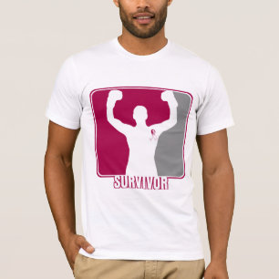 T-shirt Survivant de gain de Cancer principal de cou