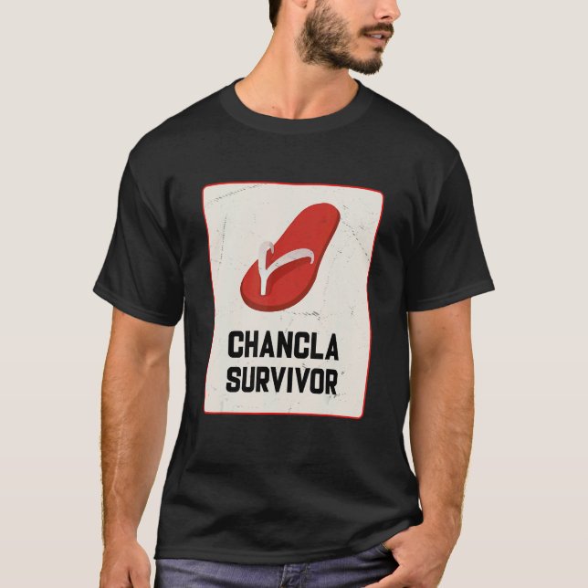 T-shirt Survivant de la Chancla Blague espagnole (Devant)
