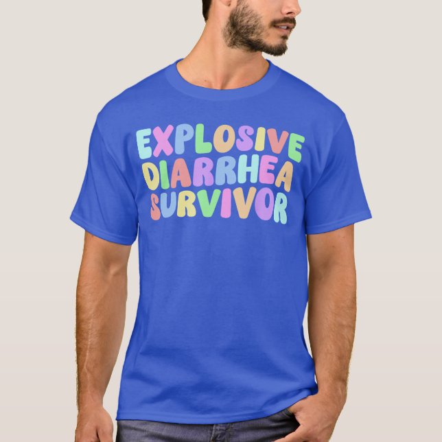T-shirt Survivant de la Diarrhée Explosive Rétro Groovy Ad (Devant)