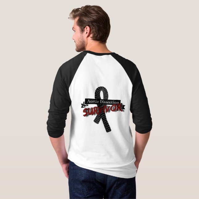 T-shirt Survivant de la dissection aortique (Dos entier)
