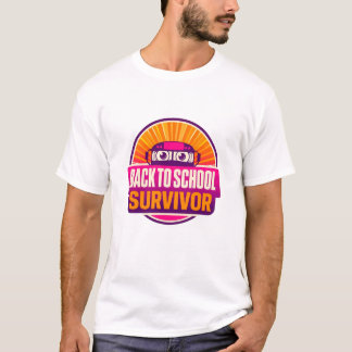 T-shirt Survivant de la rentrée scolaire Bus Rétro