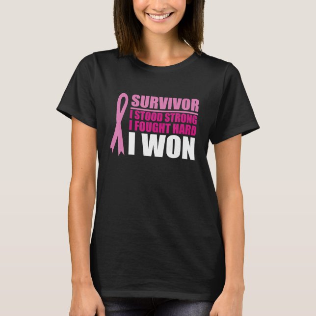 T-shirt Survivant de la sensibilisation au cancer du sein  (Devant)