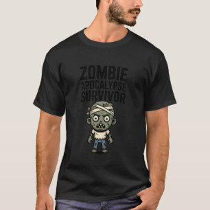 T-shirt Survivant de l'Apocalypse des Zombies Drôle Horreu