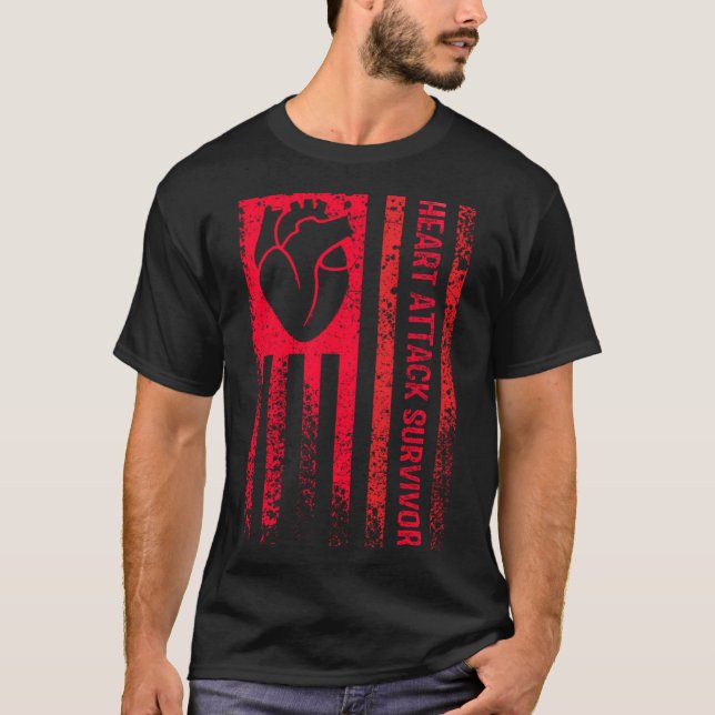 T-shirt Survivant de l'attaque cardiaque (Devant)