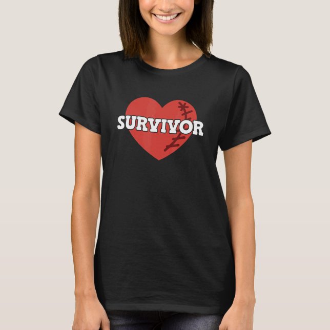 T-shirt Survivant de l'attaque cardiaque (Devant)