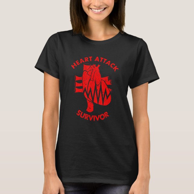T-shirt Survivant de l'attaque cardiaque (Devant)