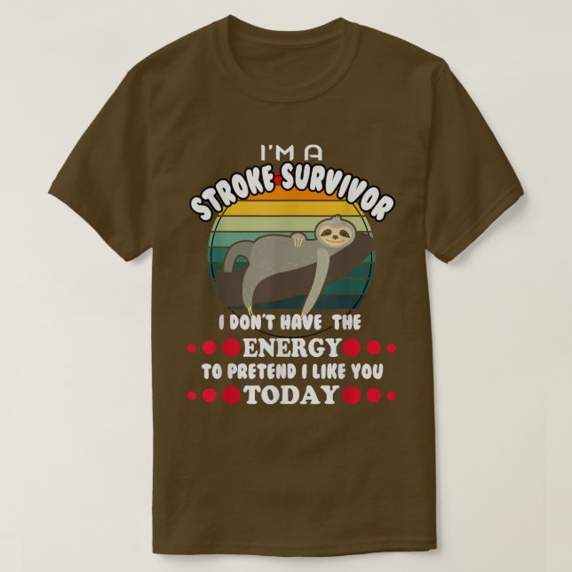 T-shirt Survivant de l'AVC drôle (Design devant)