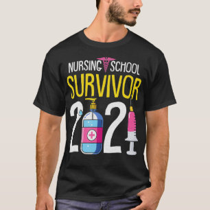 T-shirt Survivant de l'école de soins infirmiers 2021 infi