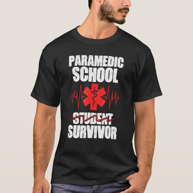 T-shirt Survivant de l'école paramétrique Médicale EMS (Devant)