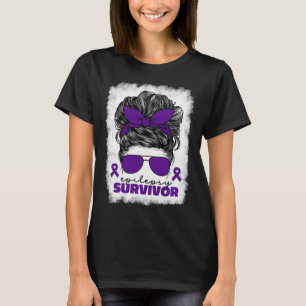T-shirt Survivant de l'épilepsie pour femmes maman Purple