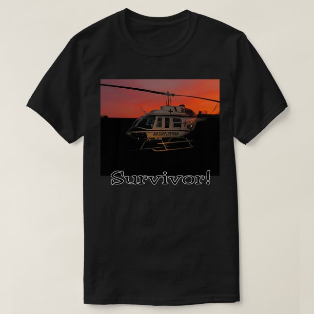 T-shirt Survivant de l'hélicoptère d'évacuation aérienne (Design devant)