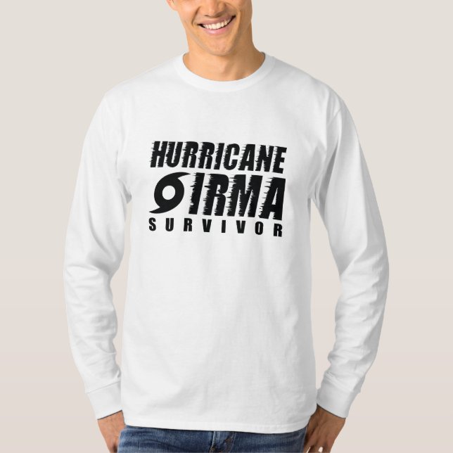 T-shirt Survivant de l'ouragan Irma (Devant)