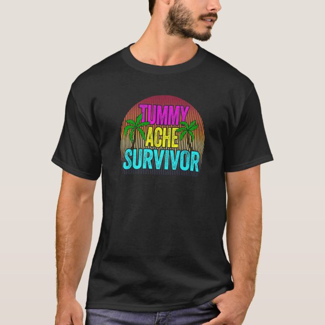 T-shirt Survivant de mal au ventre Femmes Mal au ventre Fi (Devant)