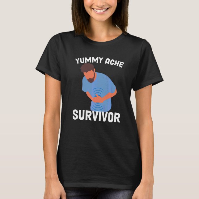 T-shirt Survivant de mal de ventre   (Devant)