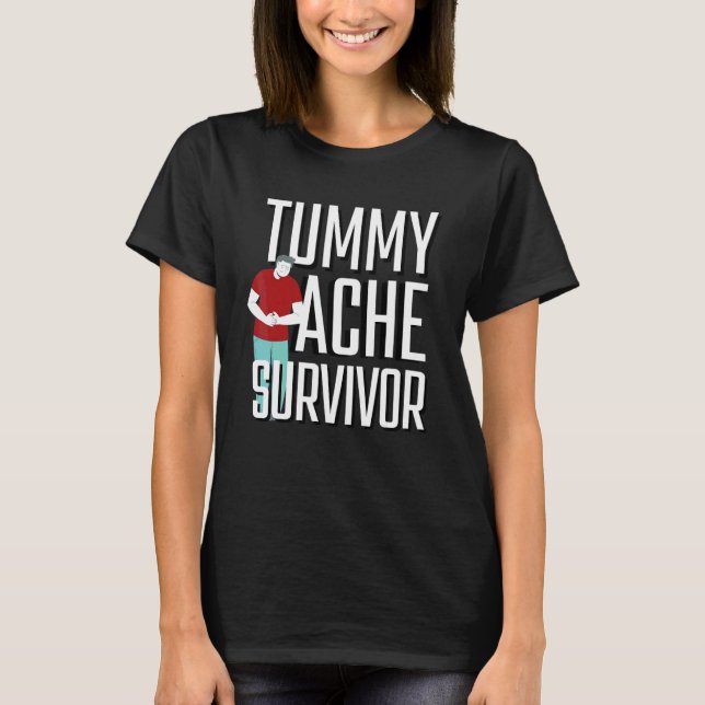T-shirt Survivant de mal de ventre 4 (Devant)