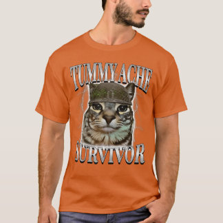 T-shirt Survivant de mal de ventre Mème drôle Humour de ch