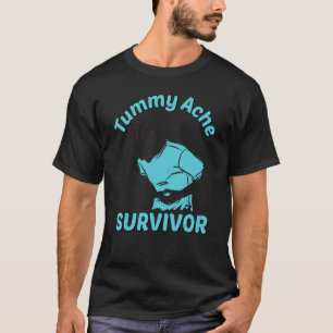 T-shirt Survivant de mal de ventre vintage Mal au ventre I