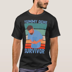 T-shirt Survivant de mal de ventre vintage mal d'estomac I