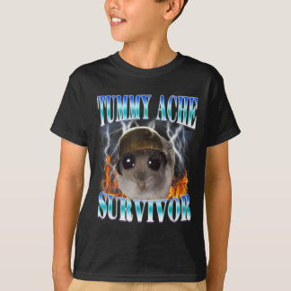 T-shirt Survivant des Maux de Ventre Hamster Mème Drôle Ci