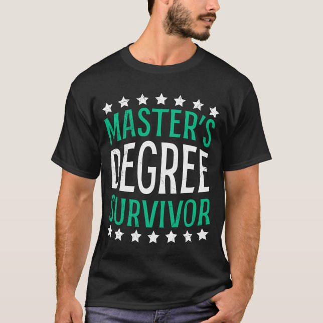 T-shirt survivant diplômé d'un master garçon diplômé d'un  (Devant)
