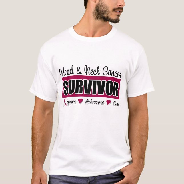 T-shirt Survivant du cancer de la tête et du cou (Devant)