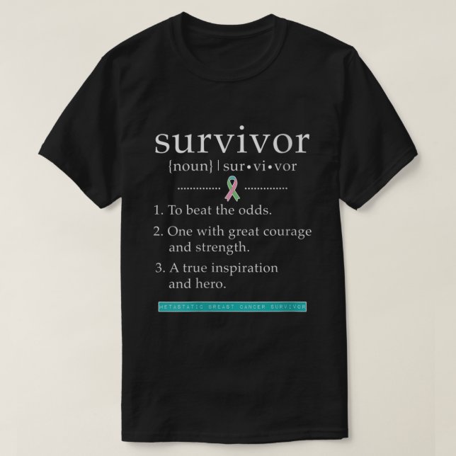 T-shirt Survivant du cancer du sein métastatique (Design devant)