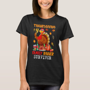 T-shirt Survivant du dîner de Thanksgiving Manger de la d