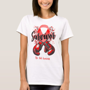T-shirt Survivant du guerrier du vih Blossom