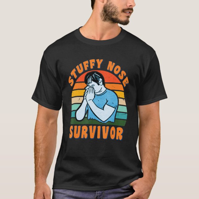 T-shirt Survivant du nez Stuffy Homme Femmes Enfants (Devant)
