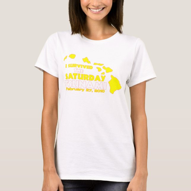 T-shirt Survivant du tsunami samedi (Devant)