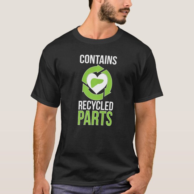 T-shirt Survivant d'une greffe de foie Drôle de greffe de  (Devant)