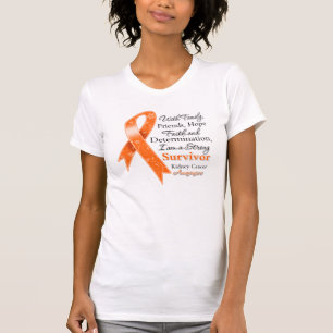 T-shirt Survivant fort 2 de soutien de Cancer de rein