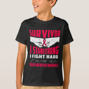 T-SHIRT SURVIVANT JE ME TENDS FORT CERVEAU ANÉURYSME SENSI